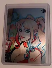 Harley Quinn Chad Hardin Metal Card Signed With COA 3 X 5