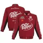 Men's Bubba Wallace JH Design Dr. Pepper Twill Full-Snap Bomber Cotton Jacket