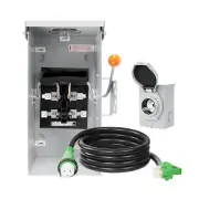 50 AMP Generator Transfer Switch Kit，Pre-Drilled,Twist Lock Connector,Inc