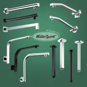 Brass Shower Arm Extension Wall Gooseneck Ceiling Dropper For Head Chrome/Black