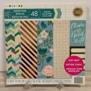 Craft Smith "HoneyDew" 12x12 Paperpad 48 Sheets Cardstock Floral Chic