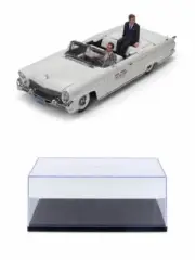 DIECAST CAR W/DISPLAY CASE 1958 LINCOLN CNTNTL. MKIII W/JOHN F. KENNEDY4707 1/18