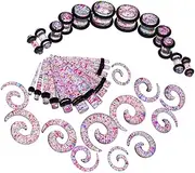 [Segolike] 36X Expander Tunnel Set Taper Stretcher Plug Spiral Ear Stretching Kit