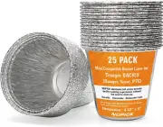NUPICK 25 Pack Mini Grease Bucket Liner for Traeger Ranger, Scout, PTG, Grill Dr