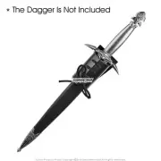 Black Leather Sword Frog Belt Hook Dagger Main Gauche Holder