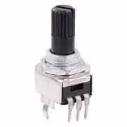 10 x 5K Logarithmic 9mm Potentiometer Knurled 6mm Shaft