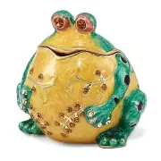 Jere Luxury Giftware, Bejeweled BUBBA Croaking Bullfrog Trinket Box with Matchin