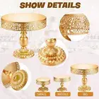 Gold Cake Stand Reusable Iron Cupcake Holder Decorative And Stable 3PCS For