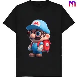 任天堂 T 恤 T 恤男士男孩女孩中性兒童成人超級馬里奧 Luigi Bross Bros Nintendo Vcom