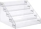 5 Tier Acrylic Spice Rack Shelf Organizer For Countertop Cabinet Pantry Kitchen