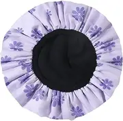 TAVVKE Quick Dry Travel Towel Shower Cap, Terry Lined Shower Caps, Reusable Shower Caps for Thick Hair, Waterproof Washable Soft Bath Shower Caps for Hair Care for Women Rapid Drying Towel