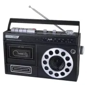 HX-601K Portable AM/FM Radio Cassette Recorder with Bluetooth, Records from B...