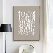 White Grey Abstract Canvas Wall Art