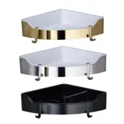 Wall Mounted Shower Shampoo Holder Corner Wall Shelf for Kitchen Bathroom