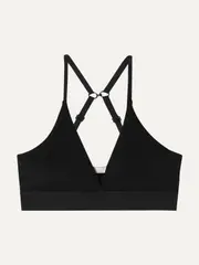 [Skin] Skin - + Net Sustain Hadlee Stretch Organic Pima Cotton Soft-cup Triangle Bra - Black - x small x small Black