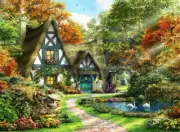 Anatolian The Autumn Cottage 2000 Piece Jigsaw Puzzle By Dominic Davison