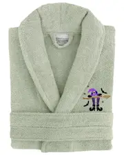 Linum Home Textiles Turkish Cotton Terry Embroidered Unisex Halloween Bath Robe