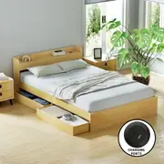 Artiss Bed Frame Double Size with Charging Ports and 2 Drawers AURA