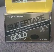 Realistic Supertape Gold Type 1 Premium Ferric Formulation Cassette 90 Min. Case