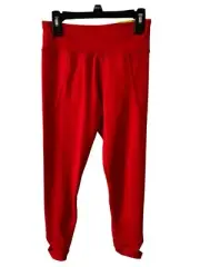 Old Navy Active elevate leggings go-dry Crop Capri mid rise LAR 10-12 Red Coral