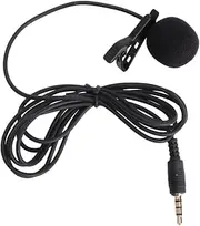 GOOHOCHY Portable Clip Condenser Mic for Mobile Phones Cameras Laptops Hand Design Rotary Clip for Video Meetings Song Recording Black