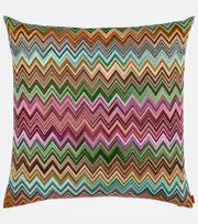 [Missoni] Missoni Jarris Zigzag Large cotton cushion One Size multicoloured