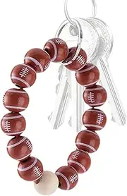 [Generic] Ball Beaded - Sports Ball Bead Car Key Chain,Sports Theme Decoration, Portable Ornament For Purse, Backpack, Bag, Wallet