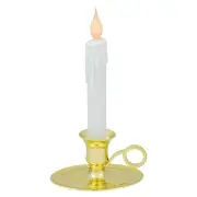 Northlight Lighted LED Window Candle with Oval Handle Base - 8" - Set of 4