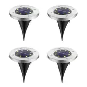 Outdoor LED Solar Garden Ground Lights, Solar Powered LED Buried Inground Recessed Light Garden Outdoor Deck Path