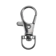 Swivel Clasps Lanyard Snap Hook 35mm Length, Zinc Alloy, Black, 30pcs