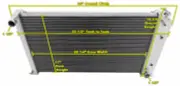 Chevy Biscayne Radiator,Champion 3 Row All Aluminum,28" Core,CC161