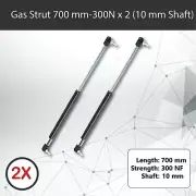 Gas Strut 700mm-300N x2 (10mm Shaft) Caravans Trailers, Canopy, Toolboxes struts