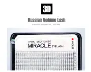 Miracle Eyelash Pre-made 3D, 5D Russian Volume rich natural 0.07mm C curl Korea