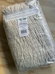 Mop Head 24 oz Cut End Narrow Headband White Blended Cotton New