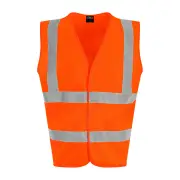 PRO RTX Unisex Adult Sleeveless Hi-Vis Vest (Hi Vis Orange) - RW7771