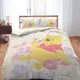 戀家小舖 台灣製床包 單人床包 床單 小熊維尼 粉紅季黃 床包枕套組 迪士尼 維尼小熊 正版授權