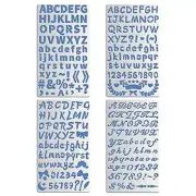 4Pcs Alphabet Number Metal Stencils for Wood Carving Drawing Engraving Scrapbook