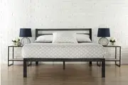 Istyle Simmons Double Bed Frame Metal Grey Black