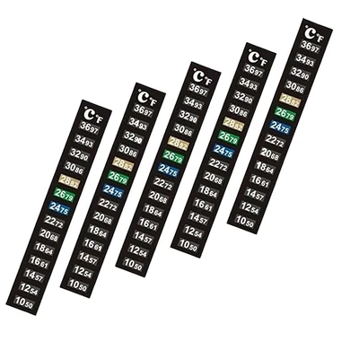 Fish Tank Temperature Strip Brewing Aquarium Thermometer Strip 50℉ to 97℉，10℃...