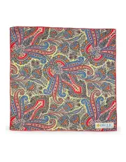 [Declic] Mariner Paisley Pocket Square in Yellow