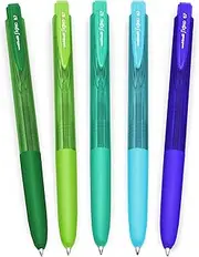 Uni-Ball Signo UMN-155-07 Gel Ink Retractable Rollerball Pen - 0.7mm Fine - Cool Tones - Pack of 5