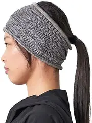 [CHARM] Women Men Knitted Headband - Wide Hair Band Headband Sport Fashion Boho Japanese Style Cotton-blend Mesh Mix Blue