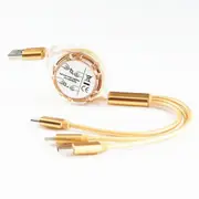 Charging Cable 3 In 1 For Android Type-C Three-In-One Mobile Phone Telescopic Data Line