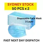Disposable Face Mask 100 Pcs Protective Masks 3 Layer Filter General Use Bulk