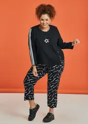 [Taking Shape] Taking Shape Natural Scribe Pant Size 26 in Print, Viscose - Plus Size Women's Clothing Print