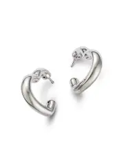 Bloomingdale's Fine Collection Open Heart J Hoop Earrings in Sterling Silver