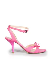 Pink Patent Bow Detail Sandals