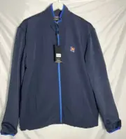 JACK NICKLAUS MEN'S FULL ZIP JACKET GOLF LARGE NAVY BLUE CAVIAR NWT