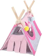 Ipetboom Pet Tent Toys Tents House Guinea Pig Nest Hamster Warm Bed Hamster Corner Hideout Rabbit Warm Hut Winter Hamster Nest Hamster Warm Pet Nest Guinea Pig Accessory Wooden Bed