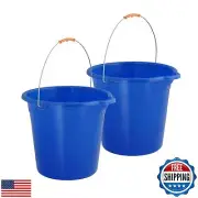 Mop Bucket 2.5 Gallon Bucket for Cleaning - Plastic Car Wash Bucket with Grip